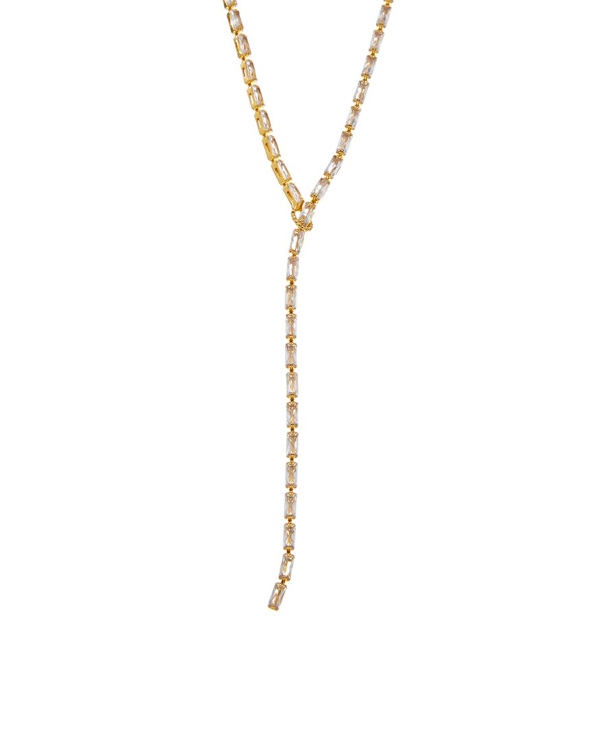 Crystal Haze 18K Plated Cz Lariat Necklace