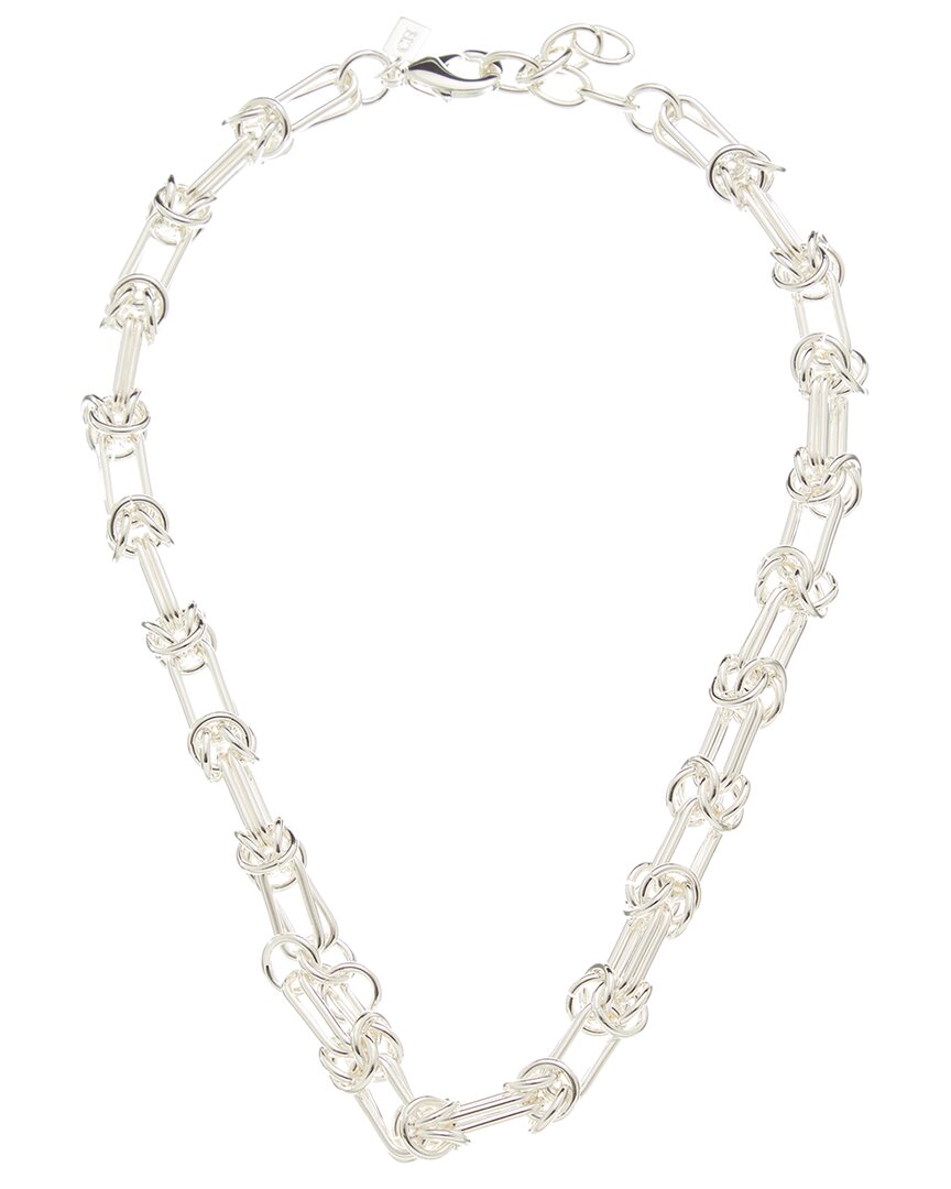 Crystal Haze Silver Plated Chunky Necklace