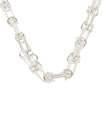 Crystal Haze Silver Plated Chunky Necklace