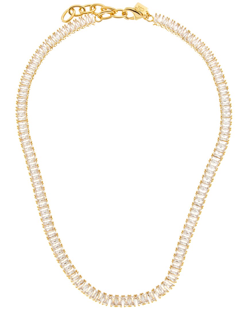 Crystal Haze 18K Plated Cz Statement Necklace