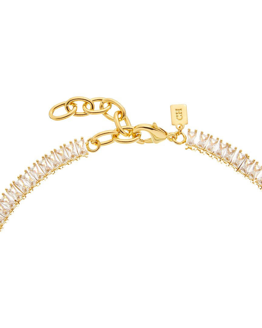 Crystal Haze 18K Plated Cz Statement Necklace