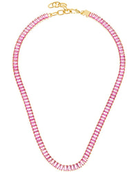 Crystal Haze 18K Plated Cz Statement Necklace