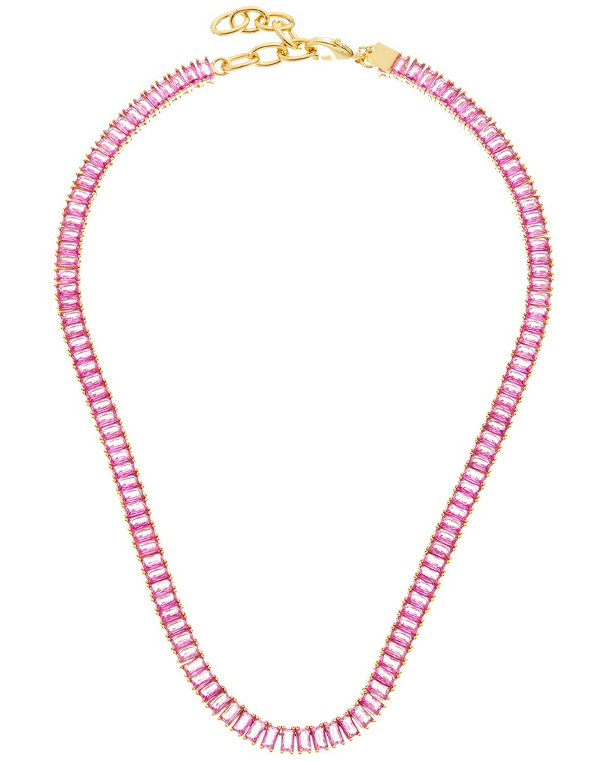 Crystal Haze 18K Plated Cz Statement Necklace