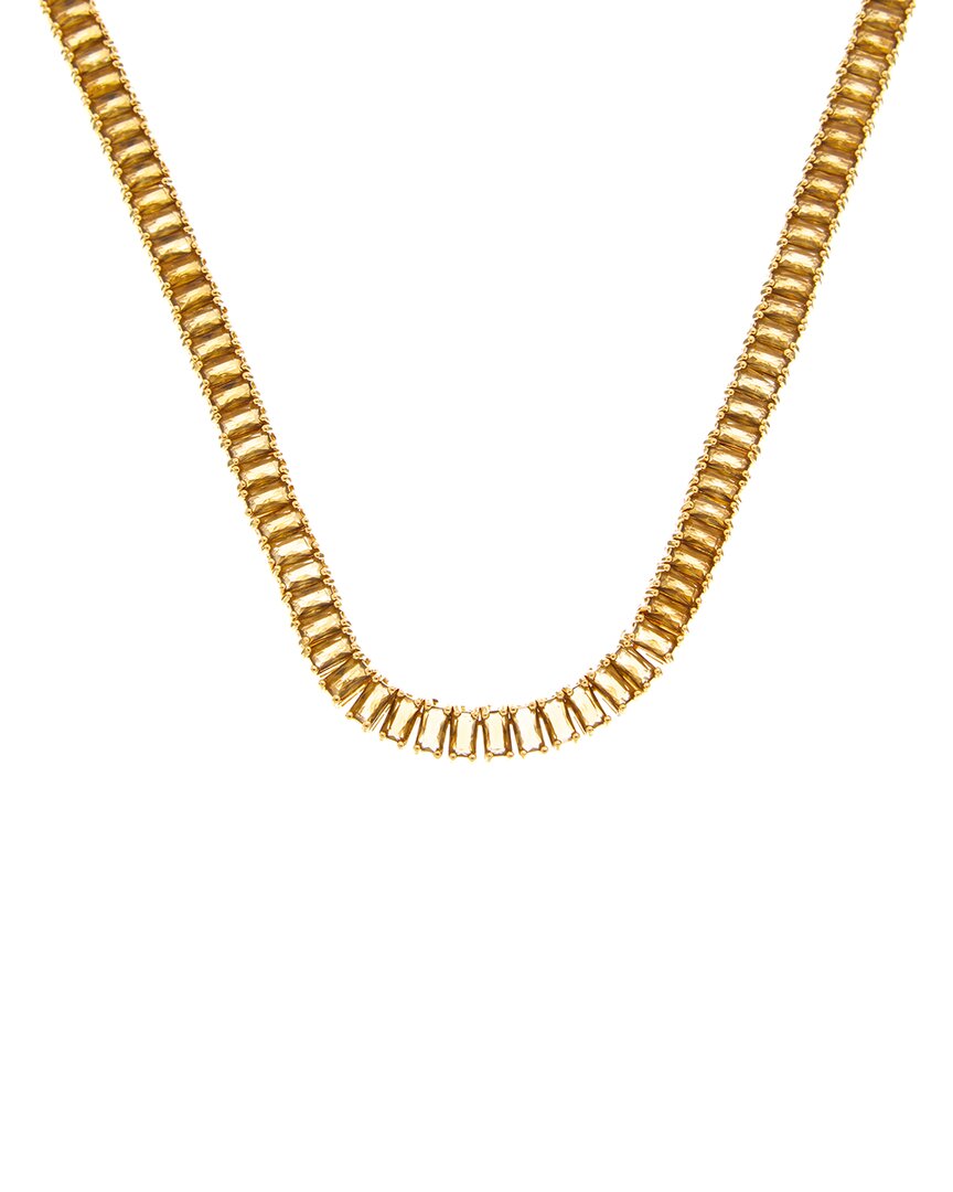 Crystal Haze 18K Plated Cz Statement Necklace
