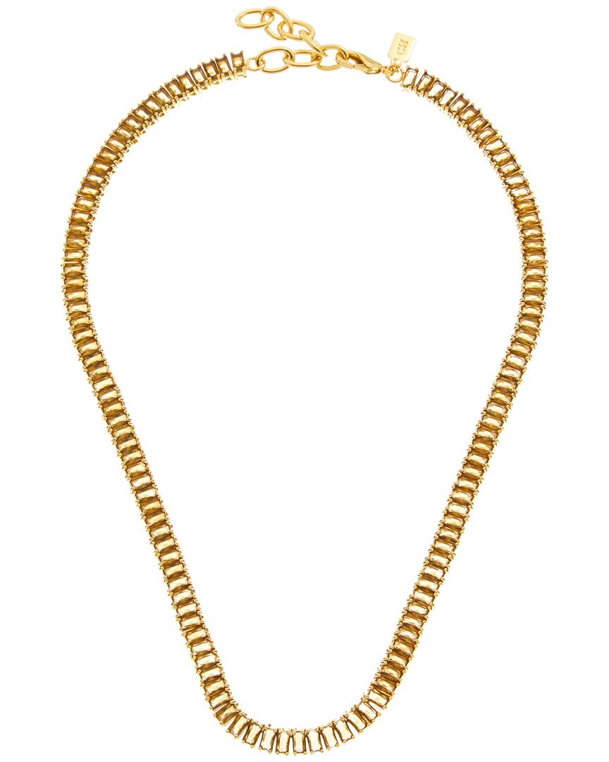 Crystal Haze 18K Plated Cz Statement Necklace