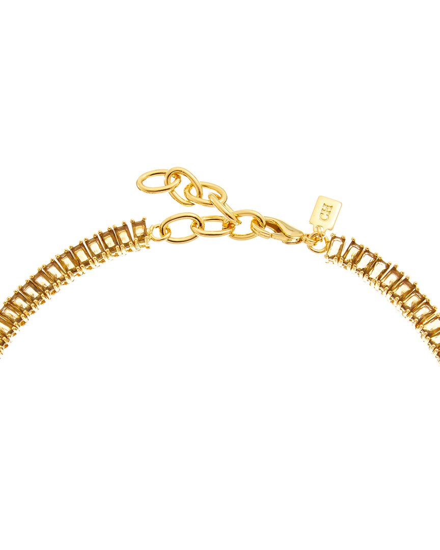 Crystal Haze 18K Plated Cz Statement Necklace