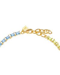 Crystal Haze 18K Plated Cz Statement Necklace