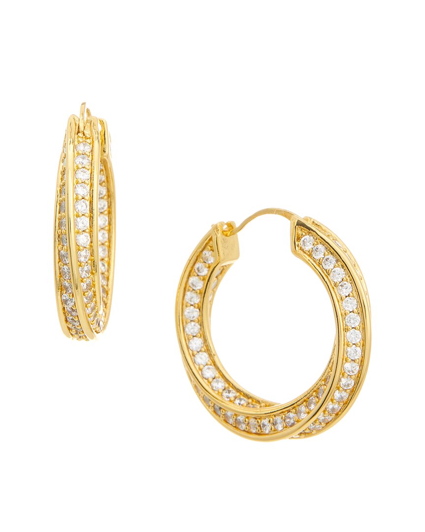 Crystal Haze 18K Plated Cz Dangle Earrings
