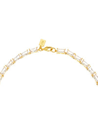 Crystal Haze 18K Plated Cz Statement Necklace