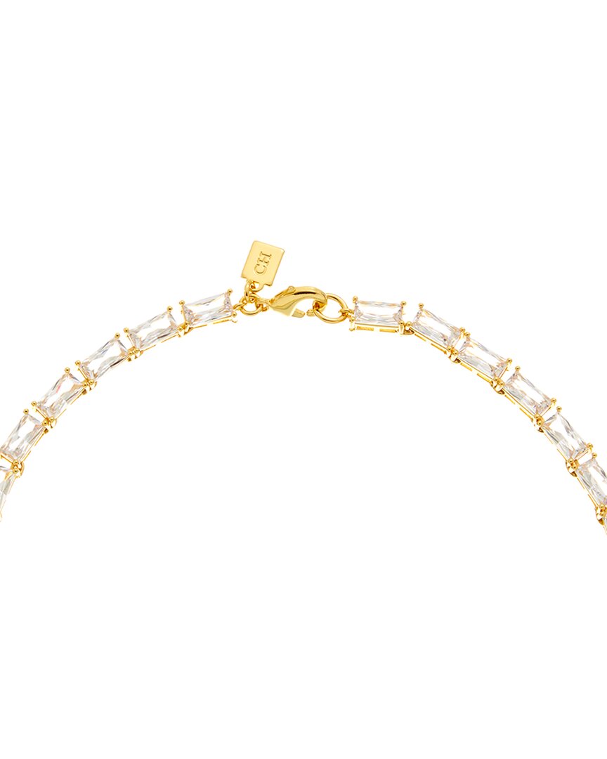 Crystal Haze 18K Plated Cz Statement Necklace