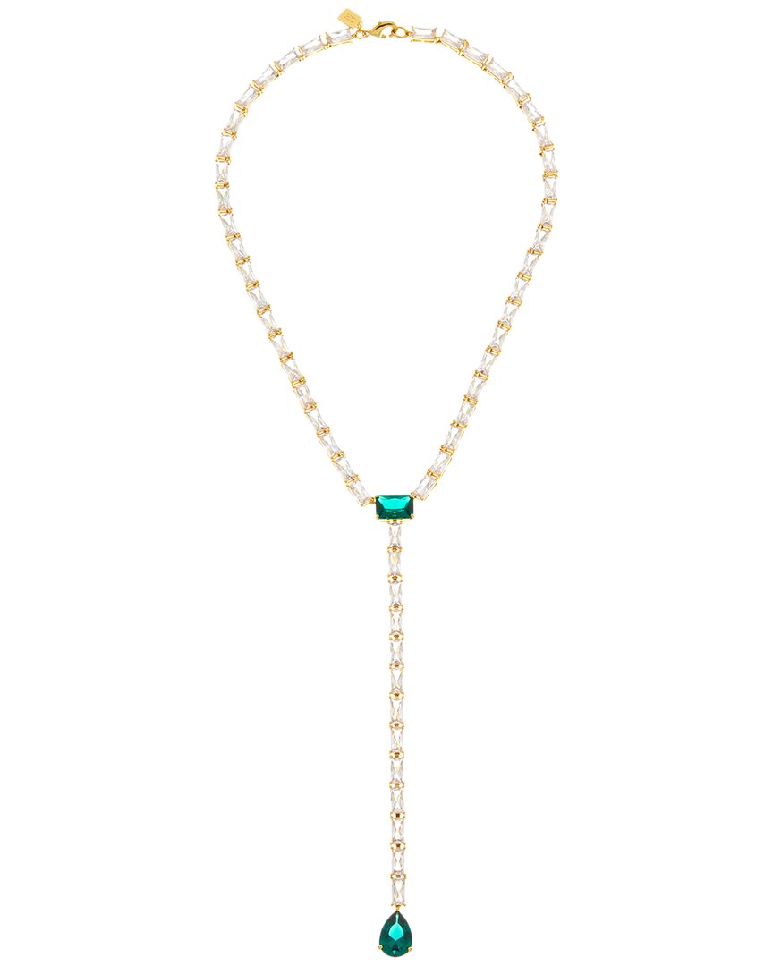 Crystal Haze 18K Plated Cz Statement Necklace
