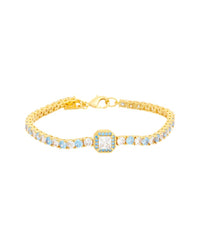 Crystal Haze 18K Plated Cz Statement Necklace