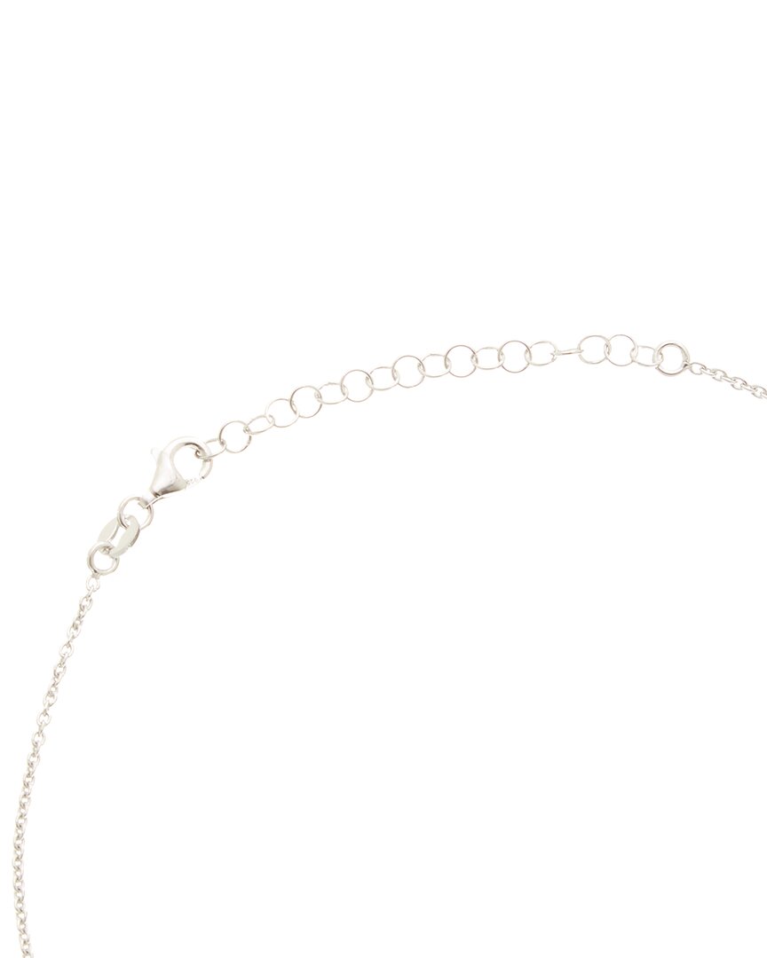 Meshmerise Silver 0.06 Ct. Tw. Diamond Initial Necklace