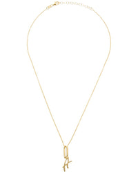 Meshmerise Silver 0.06 Ct. Tw. Diamond Initial Necklace