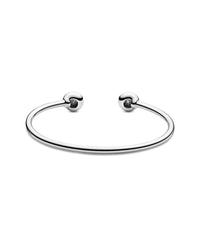 Pandora Pandora Silver Cz Logo Open Bangle Bracelet, 1