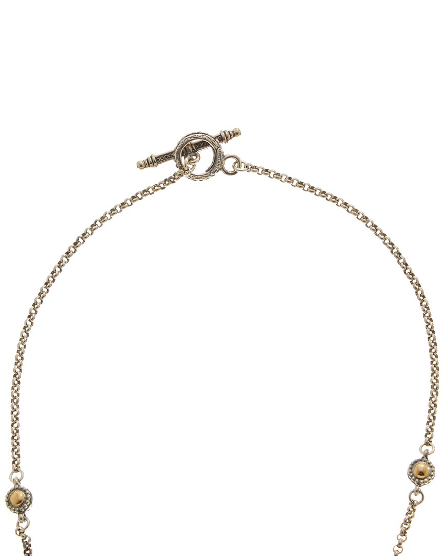 Konstantino Dome Silver & 18K Corundum Toggle Necklace