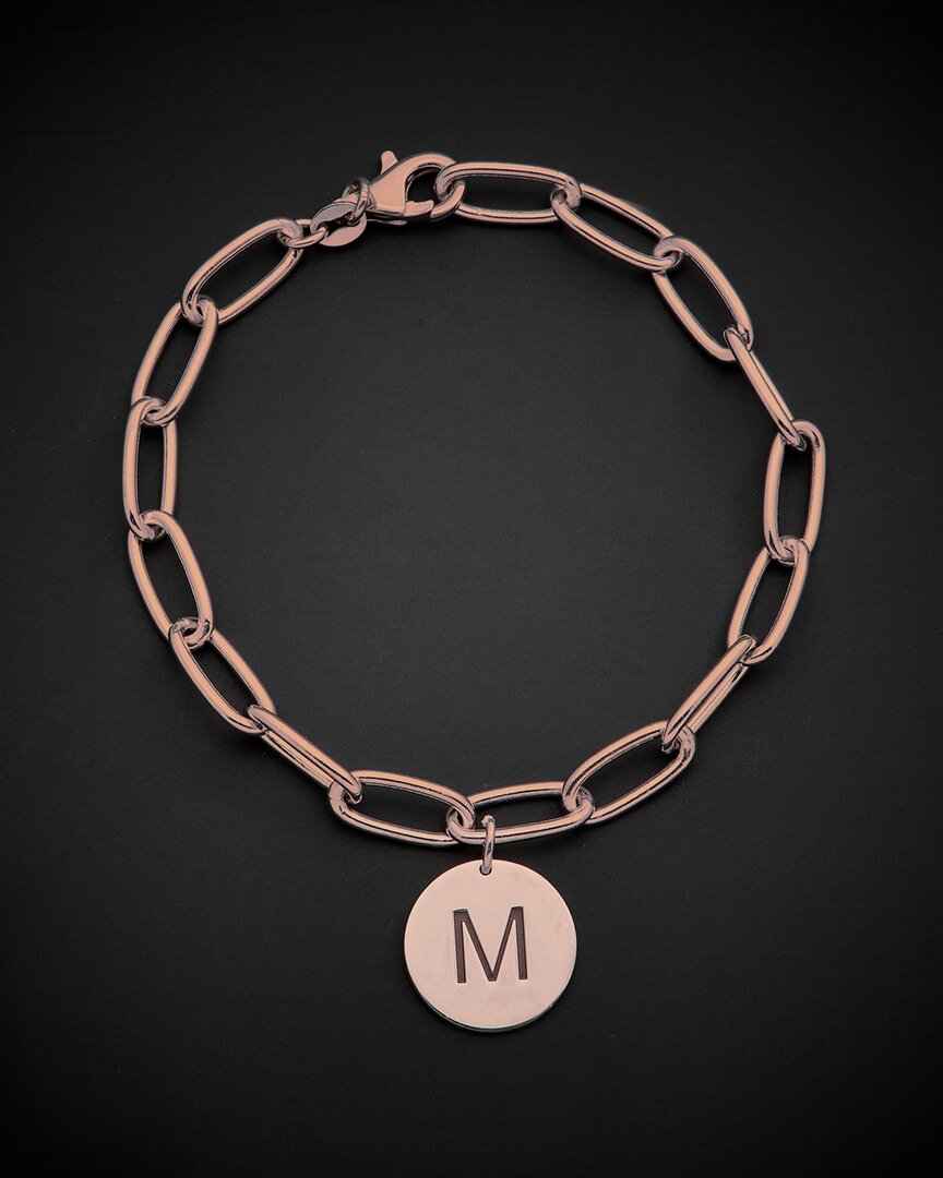 18K Italian Gold Over Silver Initial Bracelet