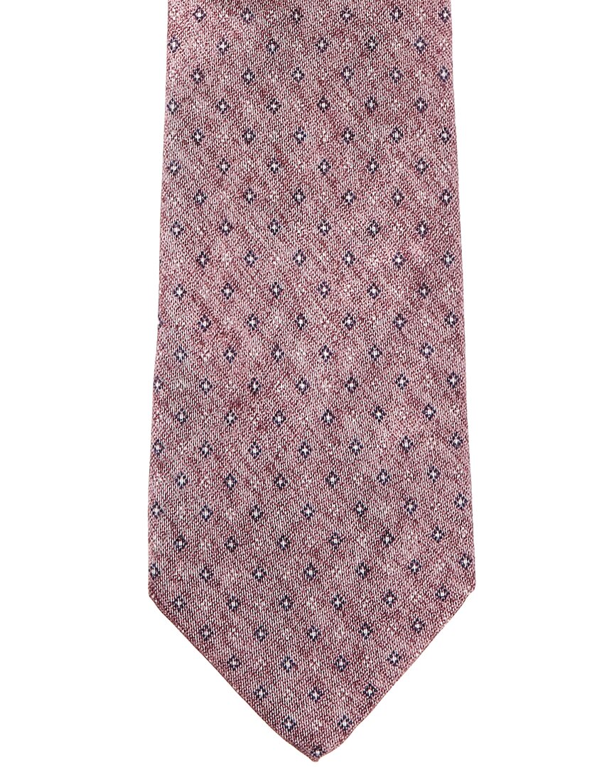 Reiss Mini Geo Diamond Print Silk Tie
