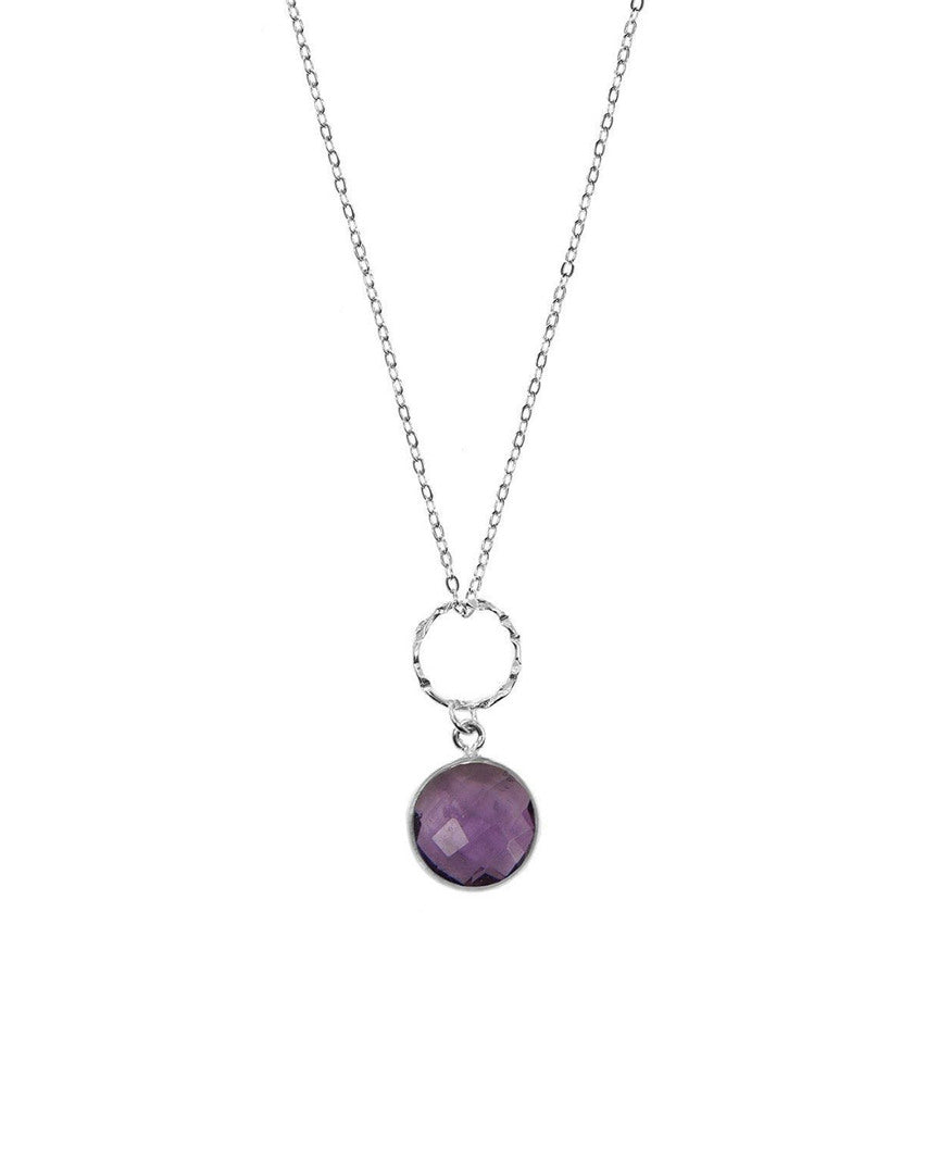 Charlene K Silver Amethyst Pendant No Color