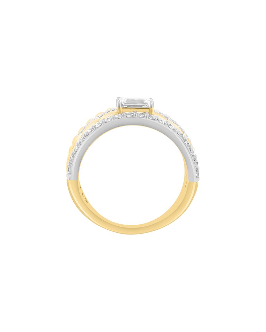 Effy Fine Jewelry Gold Over Silver 1.22 Ct. Tw. Lab-Grown Diamond Ring