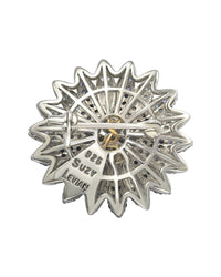 Suzy Levian Suzy Levian Silver 0.02 Ct. Tw. Diamond & Sapphire Brooch