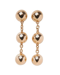 Carolina Herrera Cz Triple Ball Drop Earrings