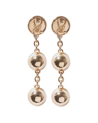 Carolina Herrera Cz Triple Ball Drop Earrings