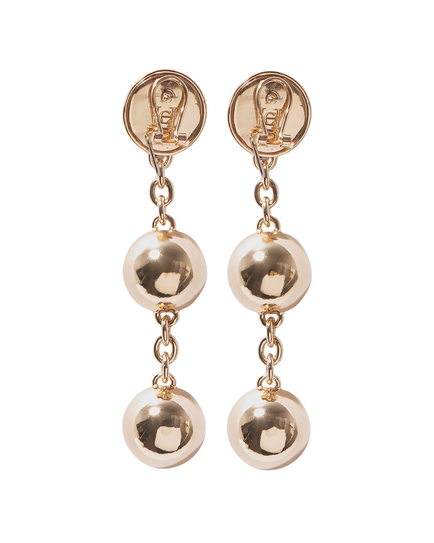 Carolina Herrera Cz Triple Ball Drop Earrings