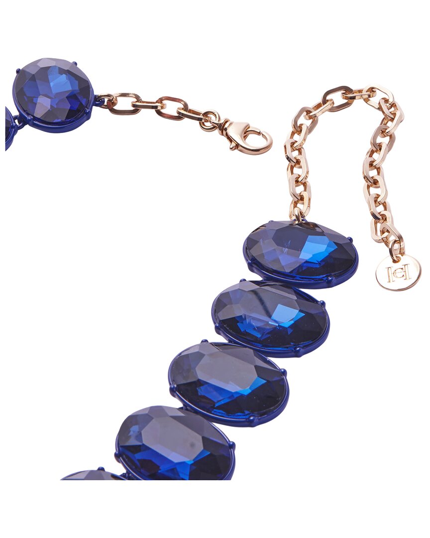 Carolina Herrera Cz Tonal Oval Crystal Necklace