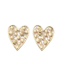 Carolina Herrera Cz Crystal Heart Stud Earrings