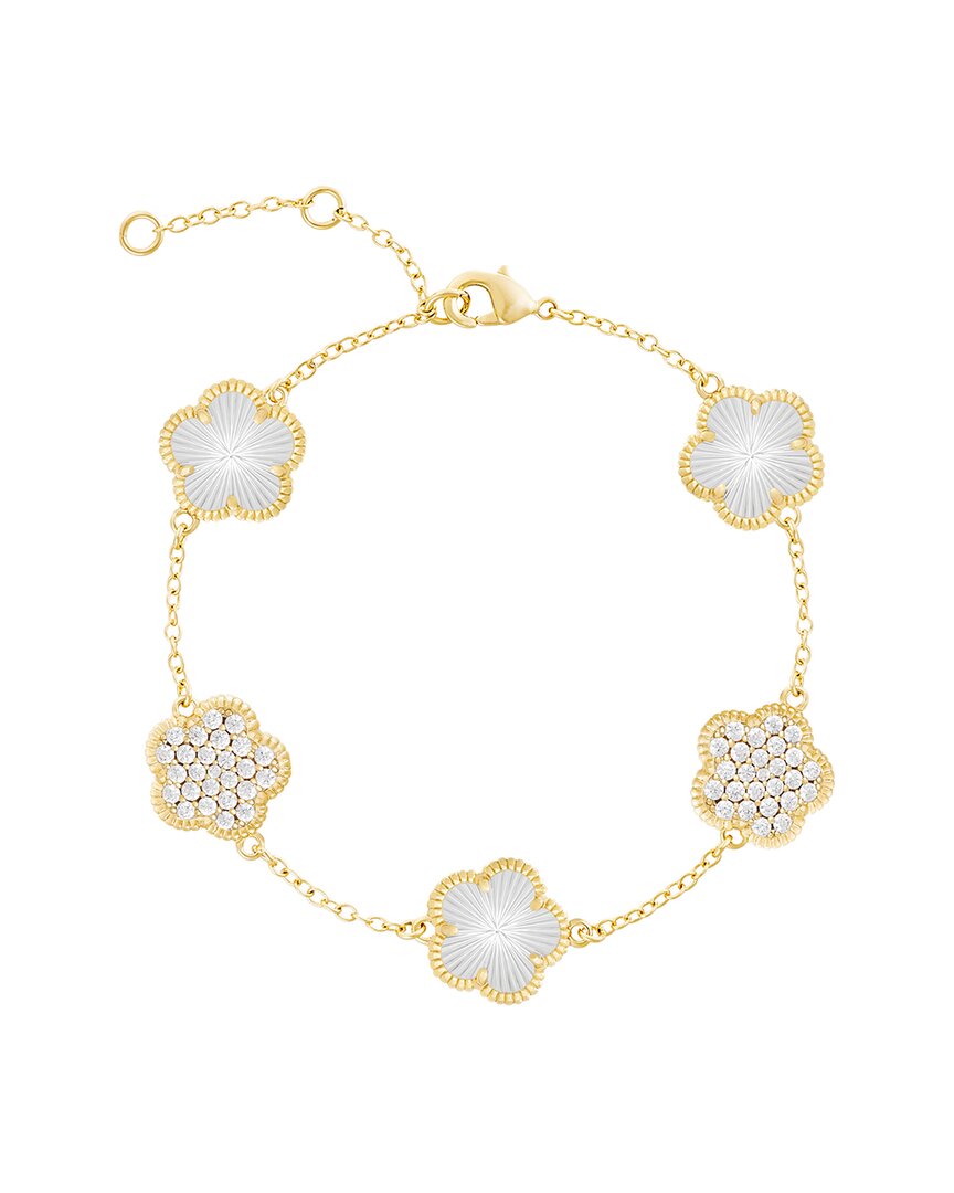 JANKUO Jankuo Flower 14K Plated Cz Bracelet