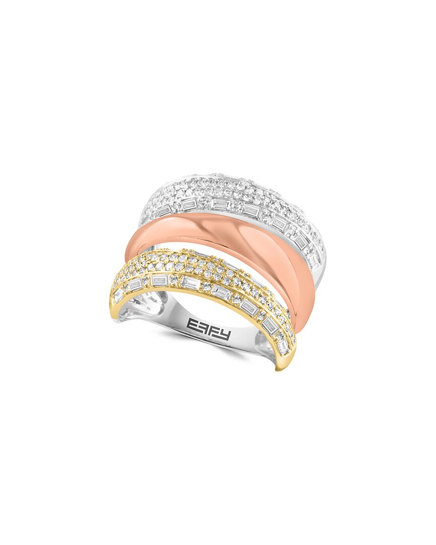 Effy Fine Jewelry 14K Tri-Tone 0.95 Ct. Tw. Diamond Ring No Color 7