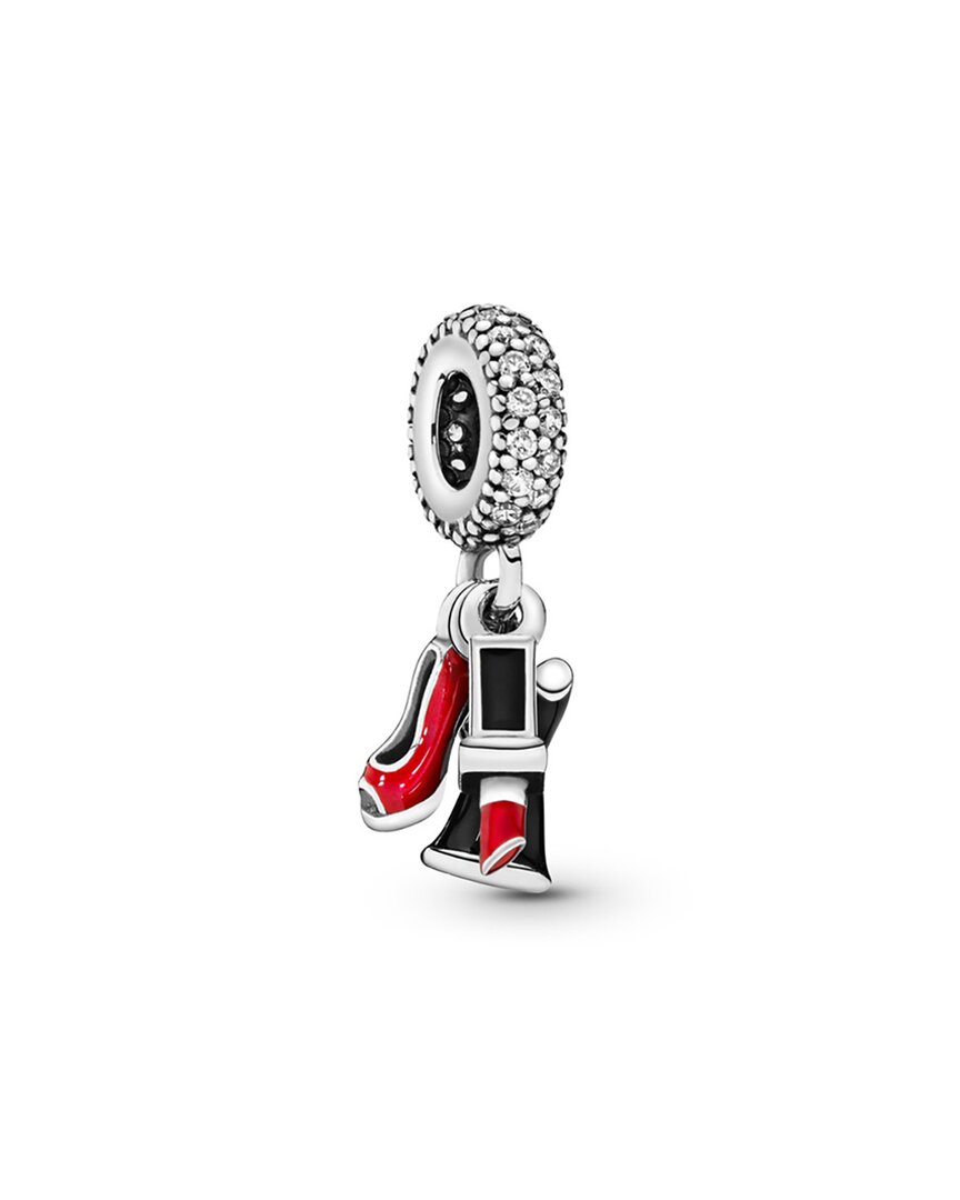 Pandora Pandora Moments Silver Cz Shoe, Dress, & Lipstick Dangle Charm