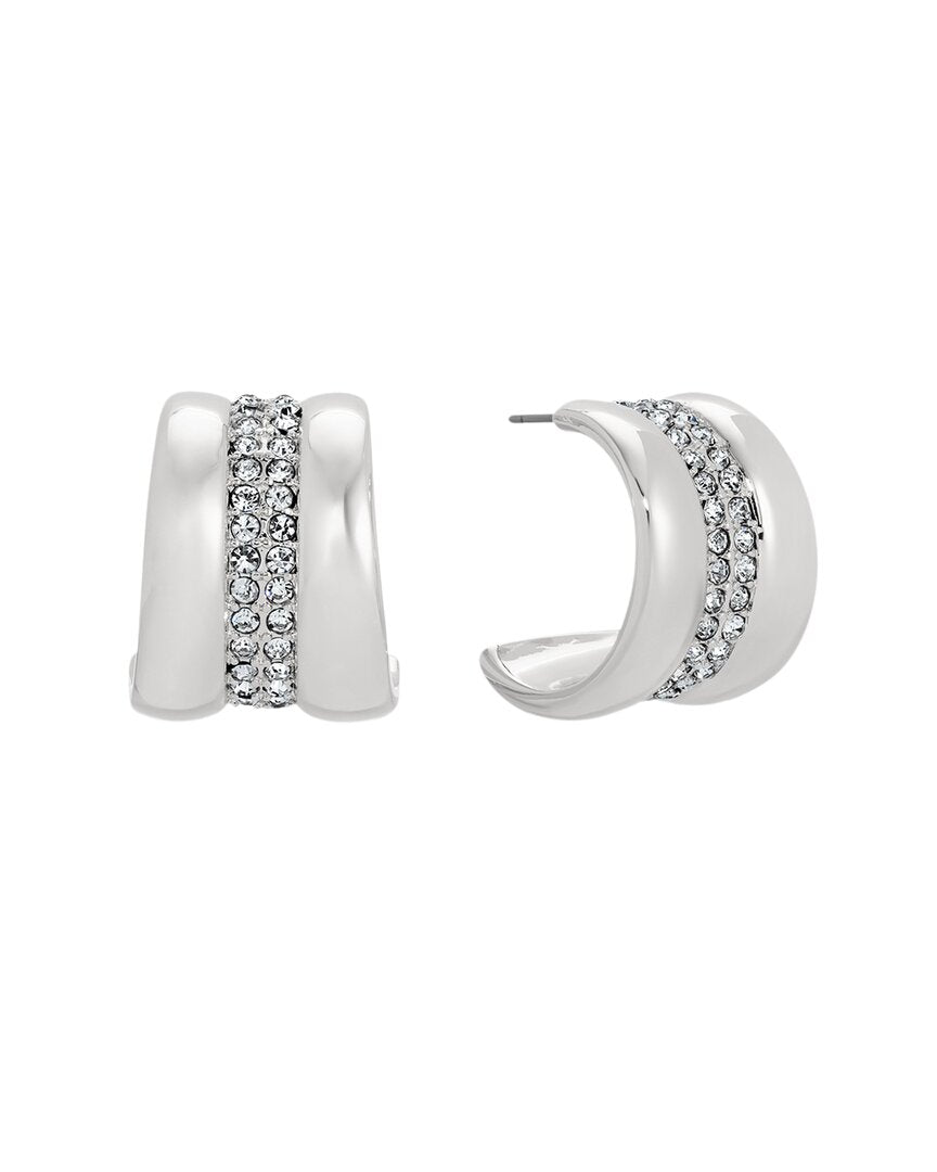Ettika Silver Plated Hoop Earrings