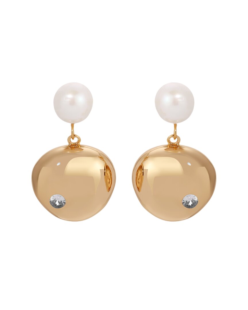 Ettika 18K Plated 4-5Mm Pearl Stud Earrings