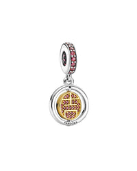 Pandora Moments Silver & 14K Plated Cz Charm
