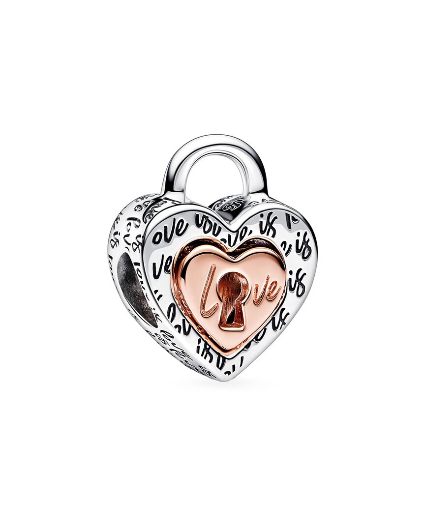 Pandora Moments Silver & 14K Rose Gold Plated Charm