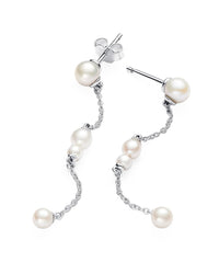 Pandora Timeless Silver Pearl Earrings