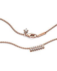 Pandora Timeless 14K Rose Gold Plated Cz Necklace