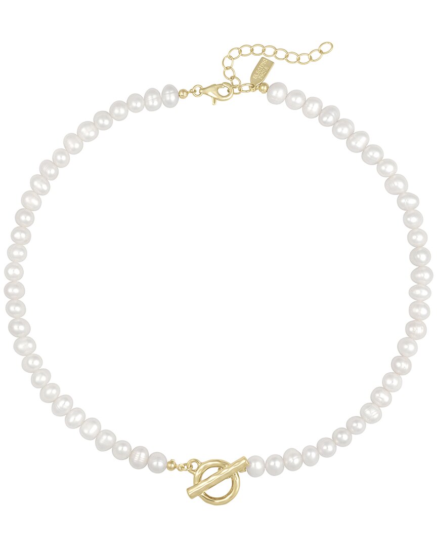 Electric Picks 14K Plated 6Mm Pearl Vacation Mode Necklace