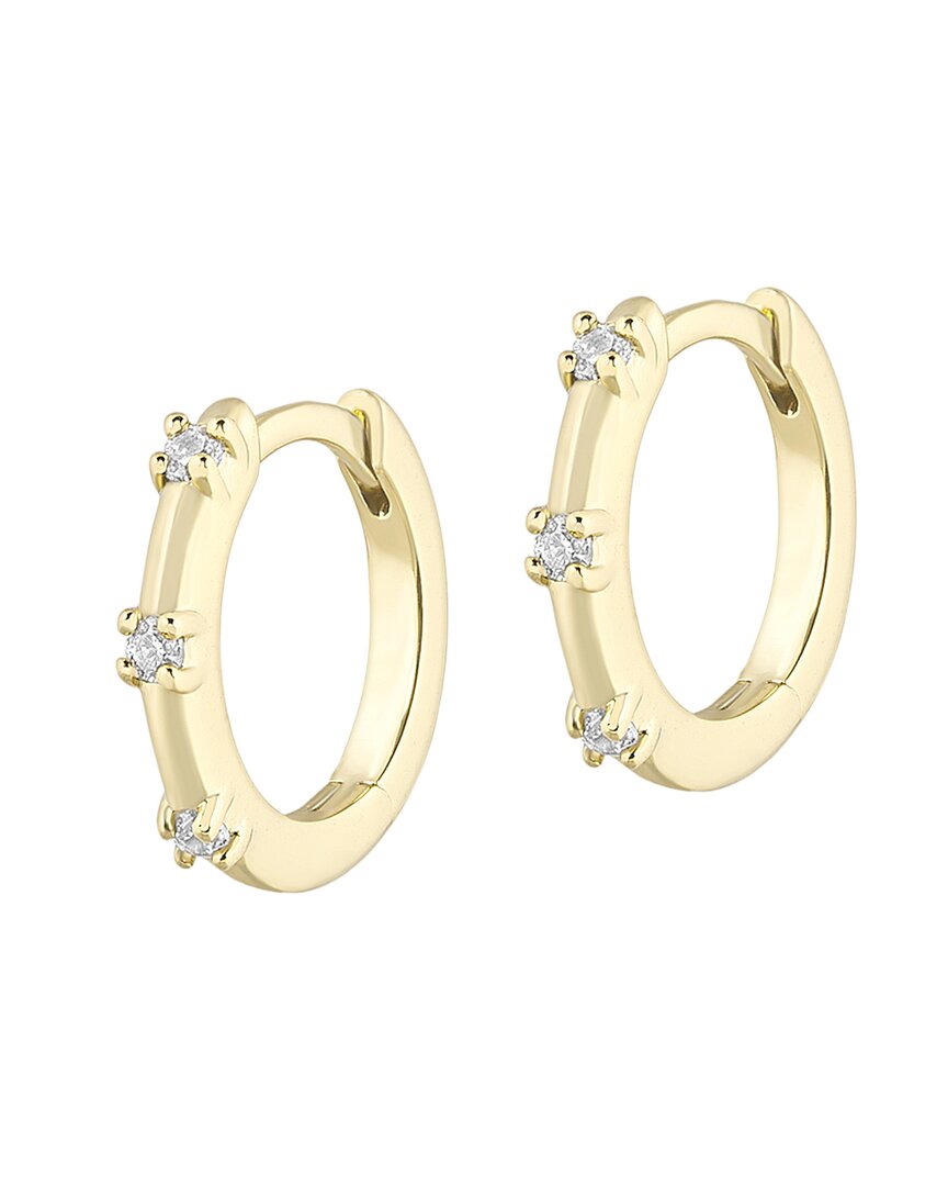 Electric Picks 14K Plated Cz Galaxy Huggie Hoops