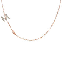 Italian Gold Over Silver 18K Italian Gold Over Silver 0.20 Ct. Tw. Diamond Initial Necklace (A-Z)
