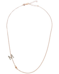 Italian Gold Over Silver 18K Italian Gold Over Silver 0.20 Ct. Tw. Diamond Initial Necklace (A-Z)