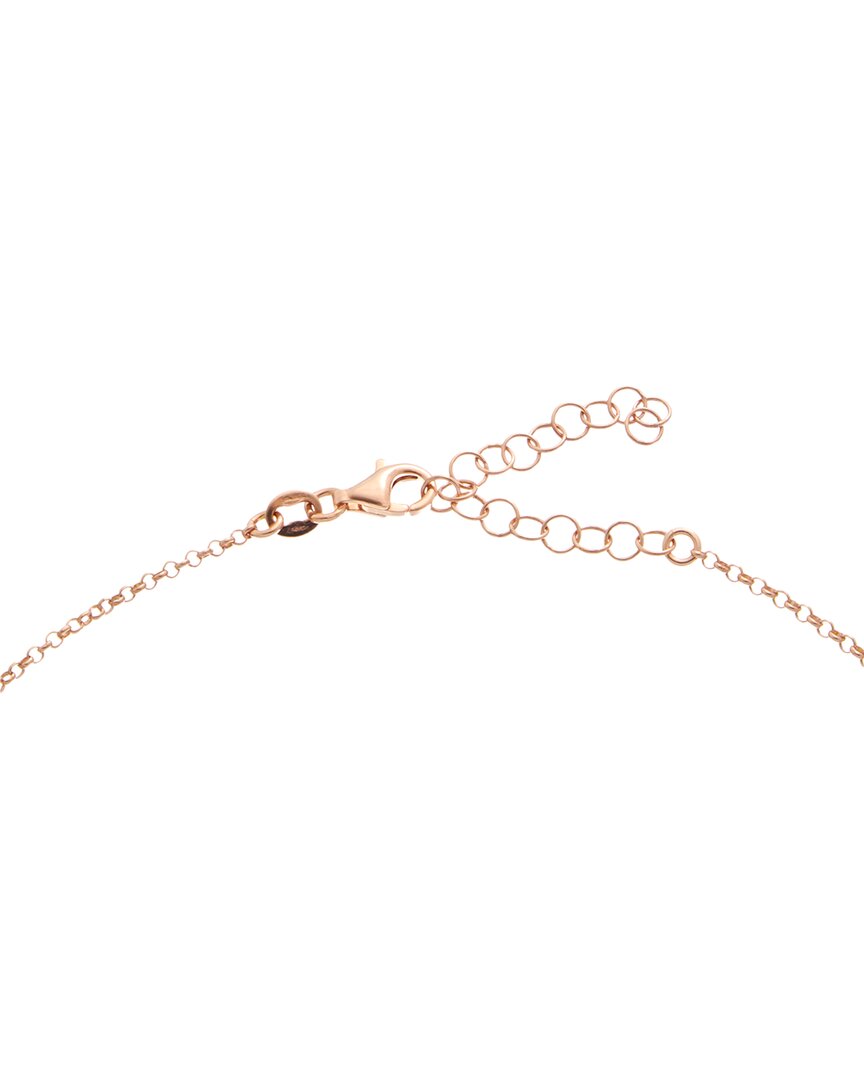 Italian Gold Over Silver 18K Italian Gold Over Silver 0.20 Ct. Tw. Diamond Initial Necklace (A-Z)