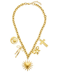 Petit Moments 18K Plated Stainless Steel Charm Necklace