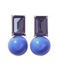 Carolina Herrera Cz Crystal & Colored Ball Earrings