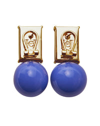 Carolina Herrera Cz Crystal & Colored Ball Earrings