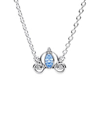 Pandora X Disney Silver Cz Cinderella's Carriage Collier Necklace