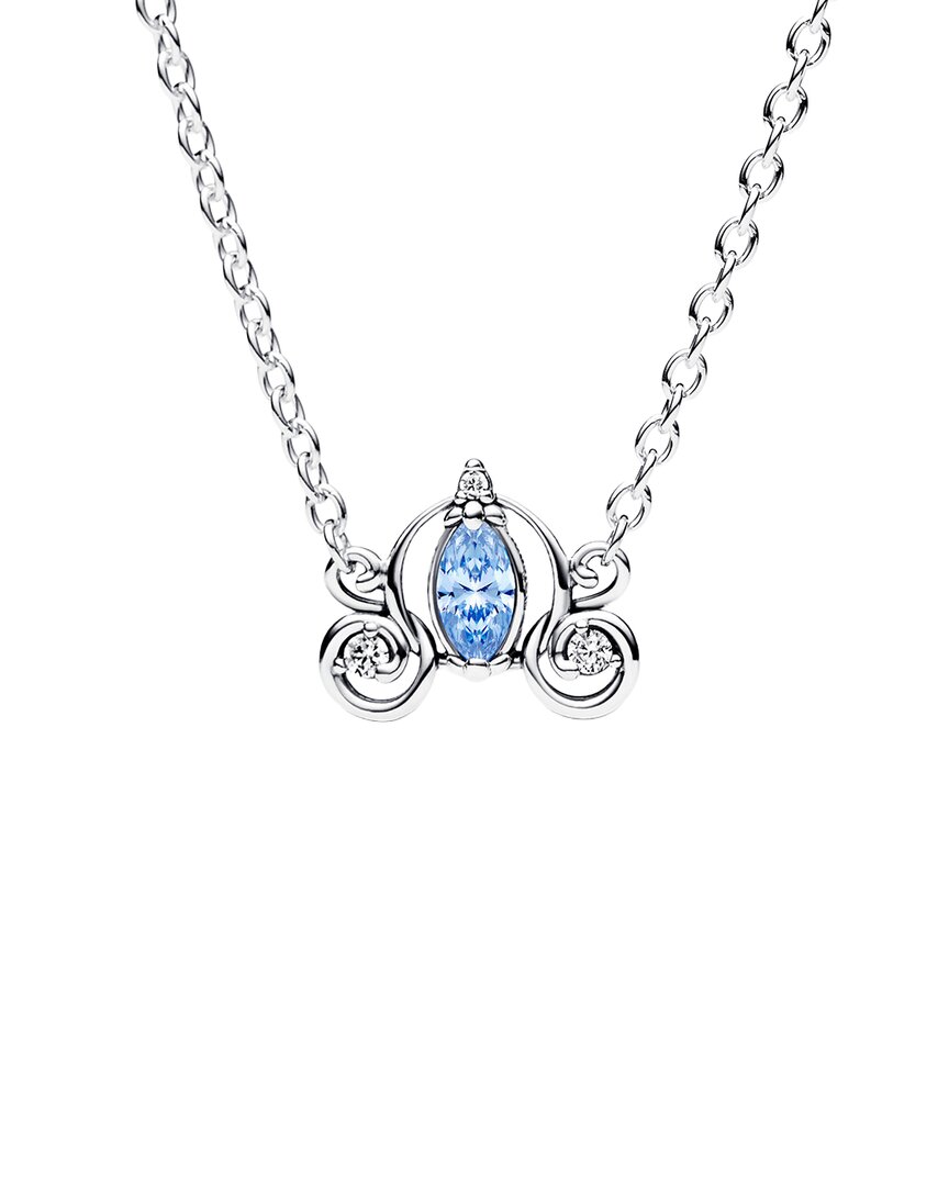 Pandora X Disney Silver Cz Cinderella's Carriage Collier Necklace