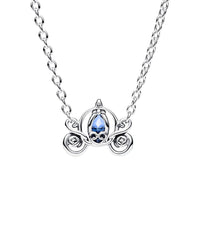 Pandora X Disney Silver Cz Cinderella's Carriage Collier Necklace